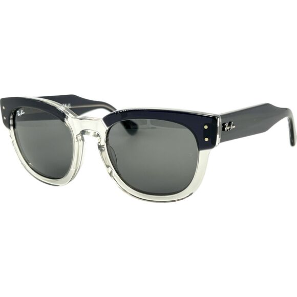 Ray Ban RB0298S Mega Hawkeye Unisex Plastic Sunglass 1396B1 Dk Grey Transp Gray - Picture 1 of 5